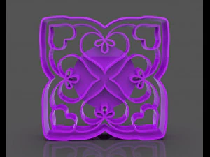 romantic hearts cookie cutter 3D Print Model