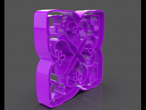 romantic hearts cookie cutter 3D Принт Модель