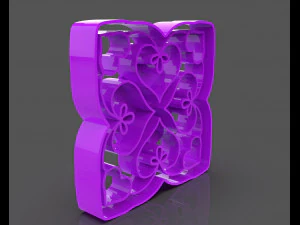 romantic hearts cookie cutter 3D Print Model