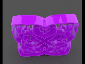 romantic hearts cookie cutter 3D Print Model