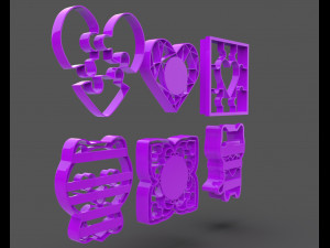 san valentine cookie cutter bundle 3D Print Model