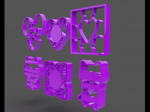 san valentine cookie cutter bundle 3D Print Model