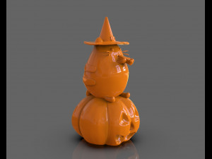pusheen eating pumpkin pie 3d sculpt 3D Baskı Modeli