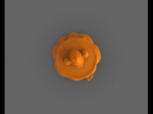 pusheen eating pumpkin pie 3d sculpt 3D Baskı Modeli