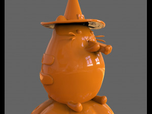 pusheen eating pumpkin pie 3d sculpt 3D Baskı Modeli