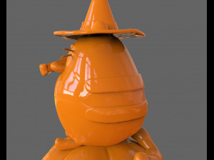 pusheen eating pumpkin pie 3d sculpt 3D Baskı Modeli