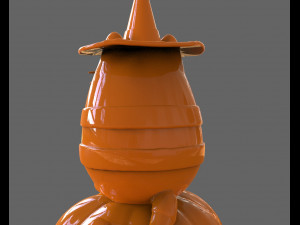 pusheen eating pumpkin pie 3d sculpt 3D Baskı Modeli