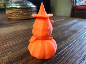 pusheen eating pumpkin pie 3d sculpt 3D Baskı Modeli