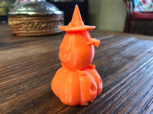 pusheen eating pumpkin pie 3d sculpt 3D Baskı Modeli