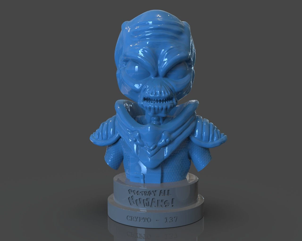 crypto 137 destroy all humans bust 3D Print Model .c4d .max .obj .3ds .fbx .stl .blend 