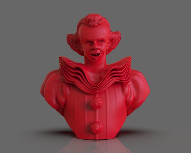 pennywise it 2017 bust Modelo de impresión 3D .c4d .max .obj .3ds .fbx .stl .blend 