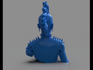 stylized punk storm bust 3D प्रिंट मॉडल