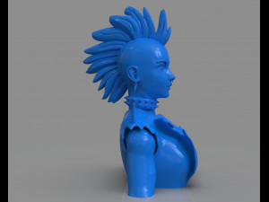 stylized punk storm bust 3D प्रिंट मॉडल