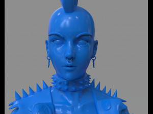 stylized punk storm bust 3D प्रिंट मॉडल