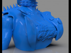 stylized punk storm bust 3D प्रिंट मॉडल