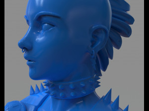 stylized punk storm bust 3D प्रिंट मॉडल