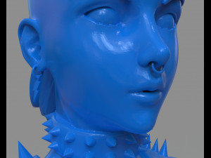 stylized punk storm bust 3D प्रिंट मॉडल