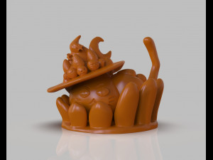choco cream cat tart 3D Print Model