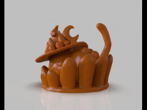choco cream cat tart 3D Print Model