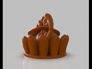choco cream cat tart 3D Baskı Modeli