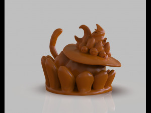choco cream cat tart 3D Baskı Modeli