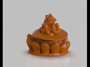 choco cream cat tart 3D Baskı Modeli