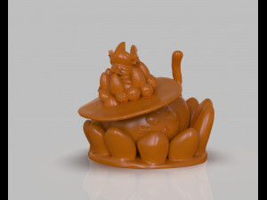choco cream cat tart 3D Baskı Modeli