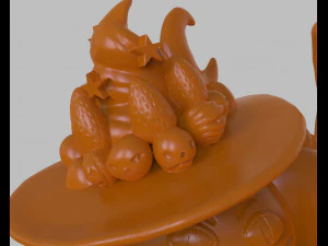 choco cream cat tart 3D Print Model