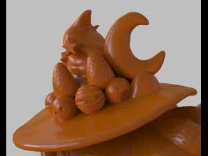 choco cream cat tart 3D Print Model