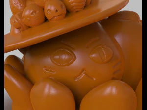 choco cream cat tart 3D Print Model