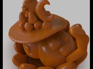 choco cream cat tart 3D Baskı Modeli
