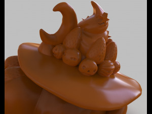 choco cream cat tart 3D Baskı Modeli