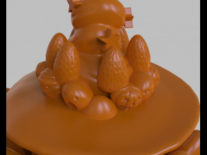choco cream cat tart 3D Baskı Modeli