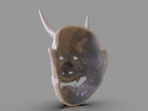 classic japanese oni mask Modelo de Impressão 3D