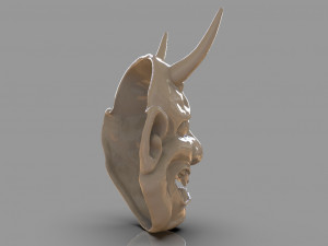 classic japanese oni mask Modelo de Impressão 3D