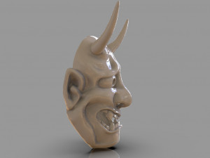 classic japanese oni mask Modelo de Impressão 3D