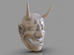 classic japanese oni mask Modelo de Impressão 3D