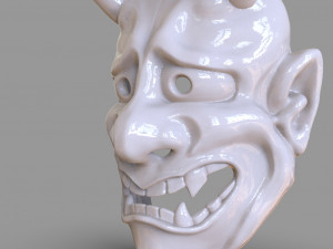 classic japanese oni mask Modelo de Impressão 3D