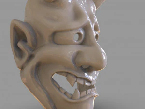 classic japanese oni mask 3D Print Model