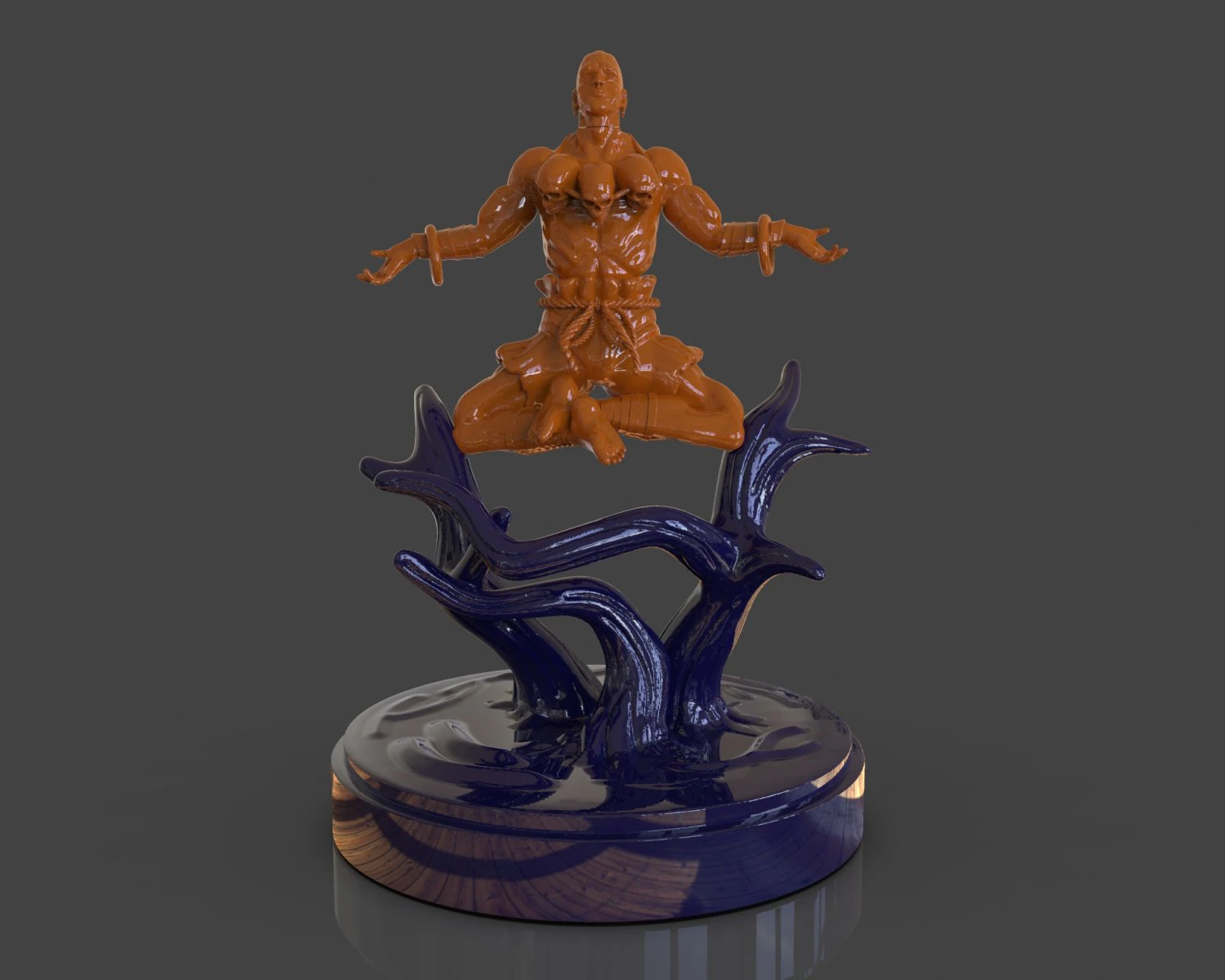 dhalsim yoga power sculpture 3D Print Model .c4d .max .obj .3ds .fbx .stl .blend 