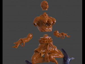 dhalsim yoga power sculpture Model Cetak 3D