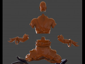 dhalsim yoga power sculpture Model Cetak 3D