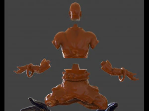 dhalsim yoga power sculpture 3D Print Model