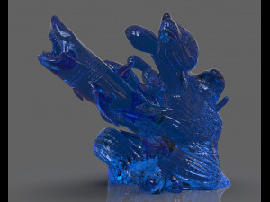 jumping shark sculpure Modelo de impresión 3D