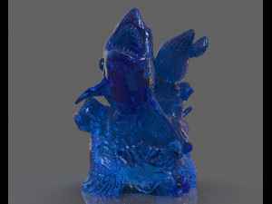 jumping shark sculpure Modelo de impresión 3D