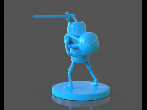 finn the human sculpture 3D Print Model