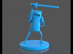 finn the human sculpture 3D Print Model