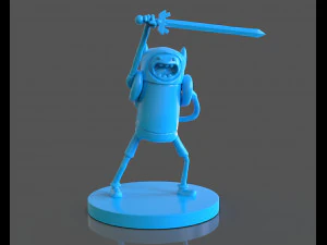 finn the human sculpture 3D Print Model