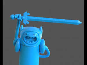 finn the human sculpture 3D Print Model