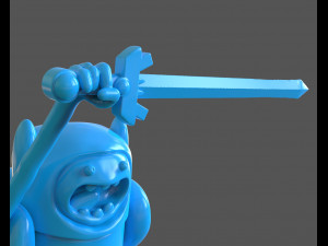 finn the human sculpture 3D Print Model